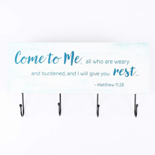 Come To Me Wood Sign With Hooks