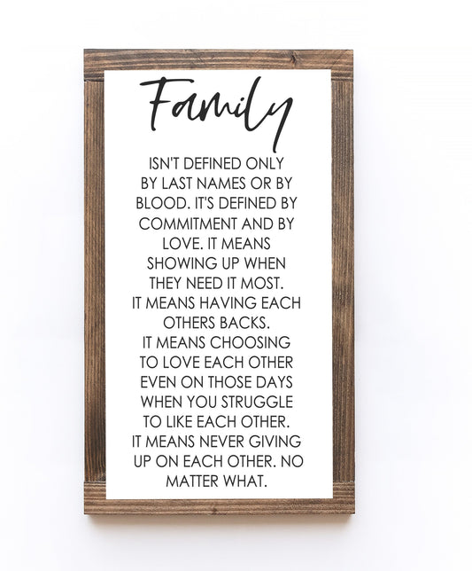 Family Wood Sign