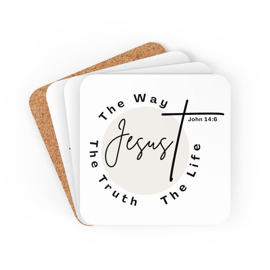 Handcrafted Square Coaster Set of 4 - the Truth the Way the Life