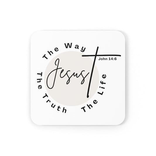 Handcrafted Square Coaster Set of 4 - the Truth the Way the Life