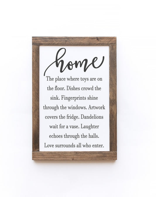 Home Description Wood Sign