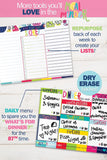 52-Week Meal Minder Menu Planner with Dry Erase Board