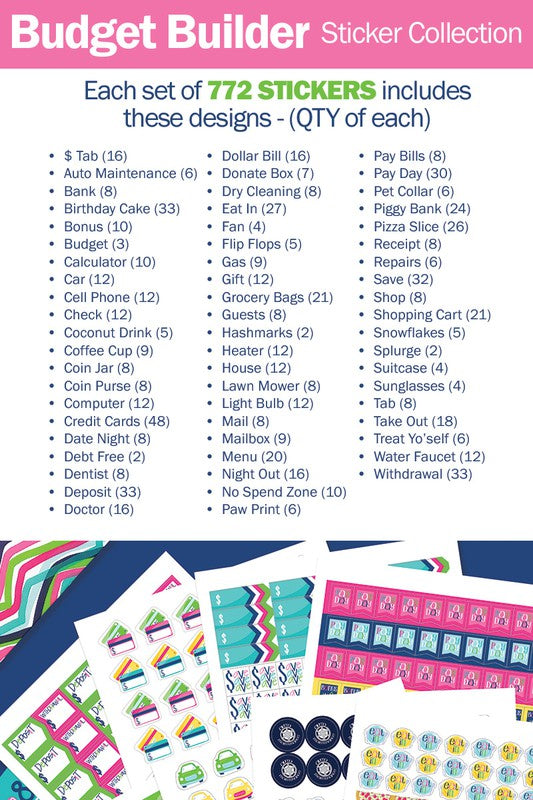 772-Count Budgeting Sticker Set