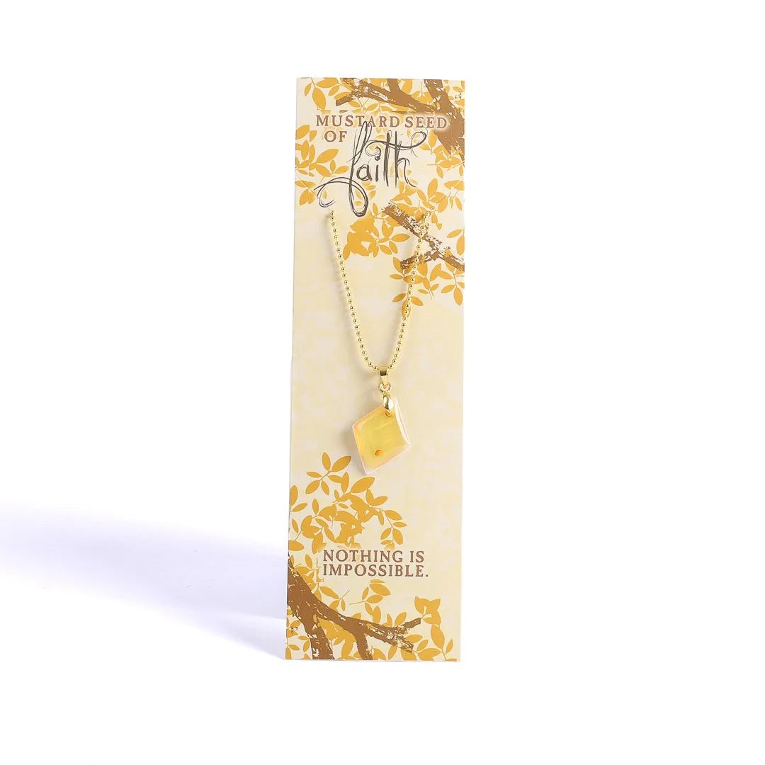 Mustard Seed Diamond Gold Necklace