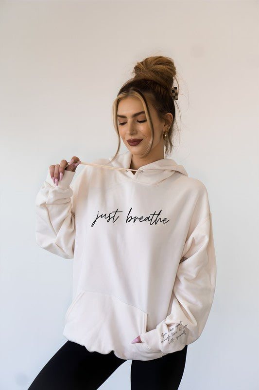 Just Breathe with Sleeve Softest Ever Hoodie