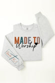 Psalm 95:1 Sleeve Graphic Fleece Sweatshirts