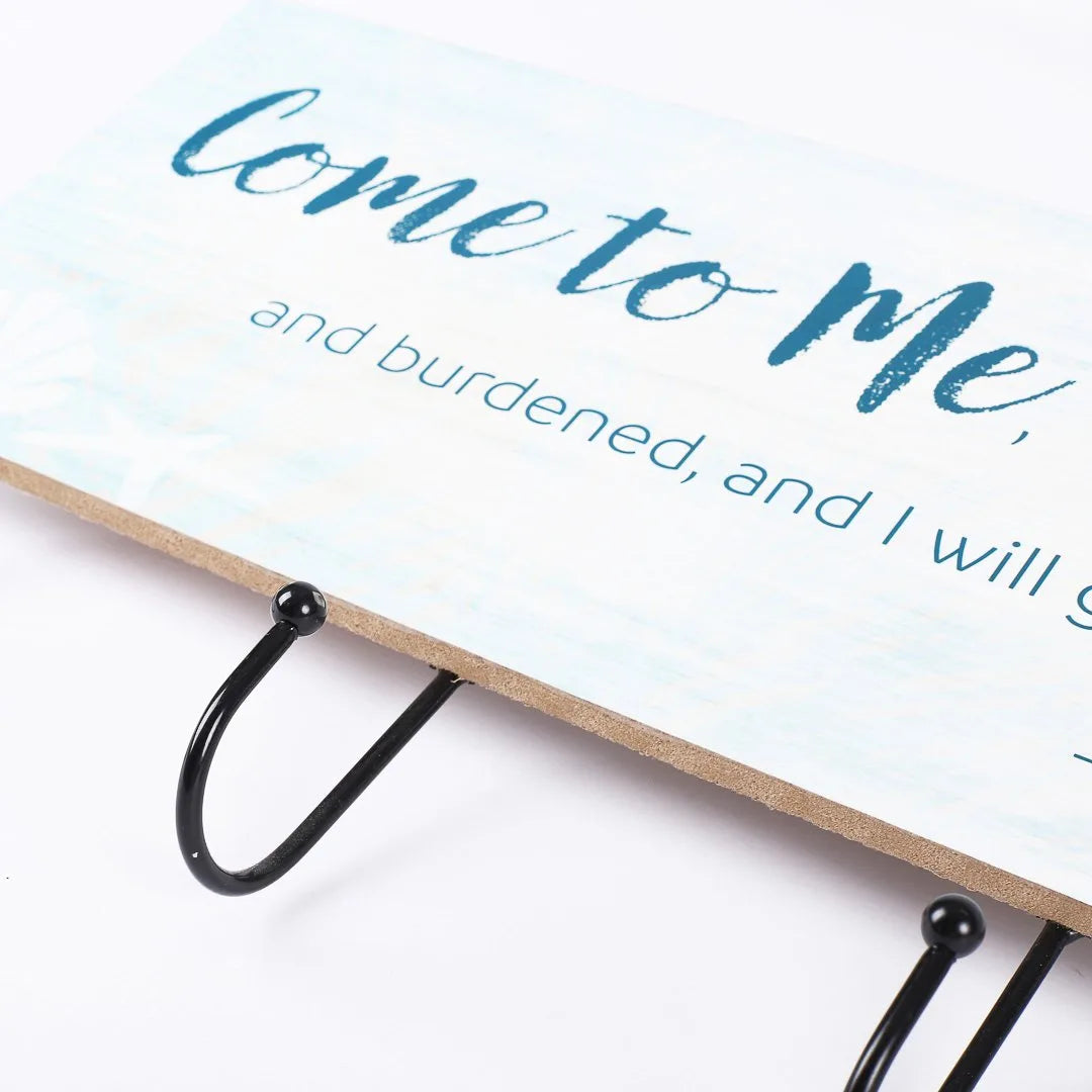 Come To Me Wood Sign With Hooks