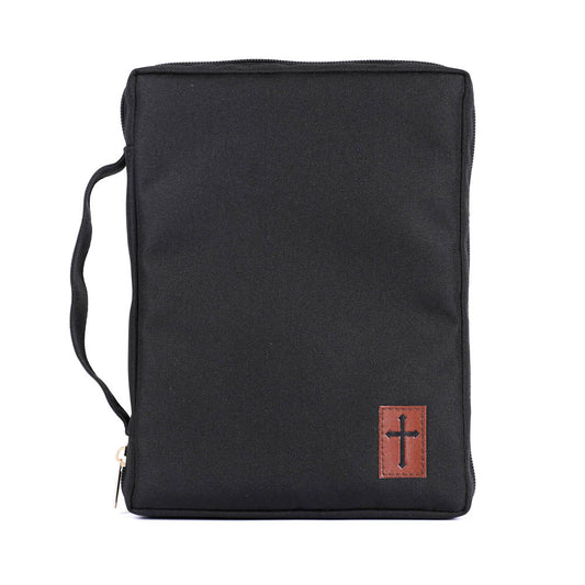 Canvas Bible Cover - Cross Patch (Medium)