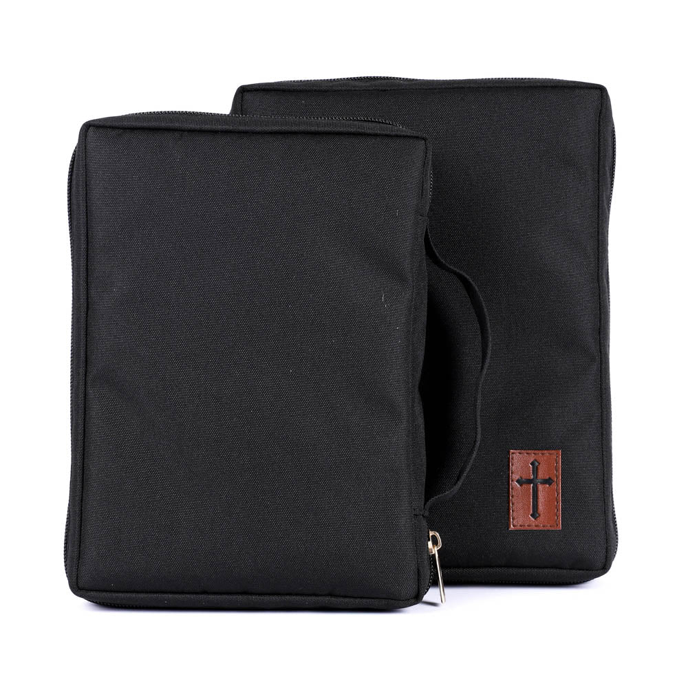 Canvas Bible Cover - Cross Patch (Medium)