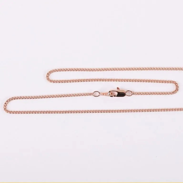 Cross in Heart Rose Gold & Sterling Silver 18" Necklace