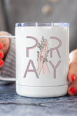 Pray Floral Hands Stainless Steel Travel Cup