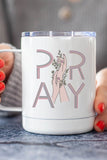 Pray Floral Hands Stainless Steel Travel Cup