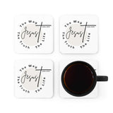 Handcrafted Square Coaster Set of 4 - the Truth the Way the Life