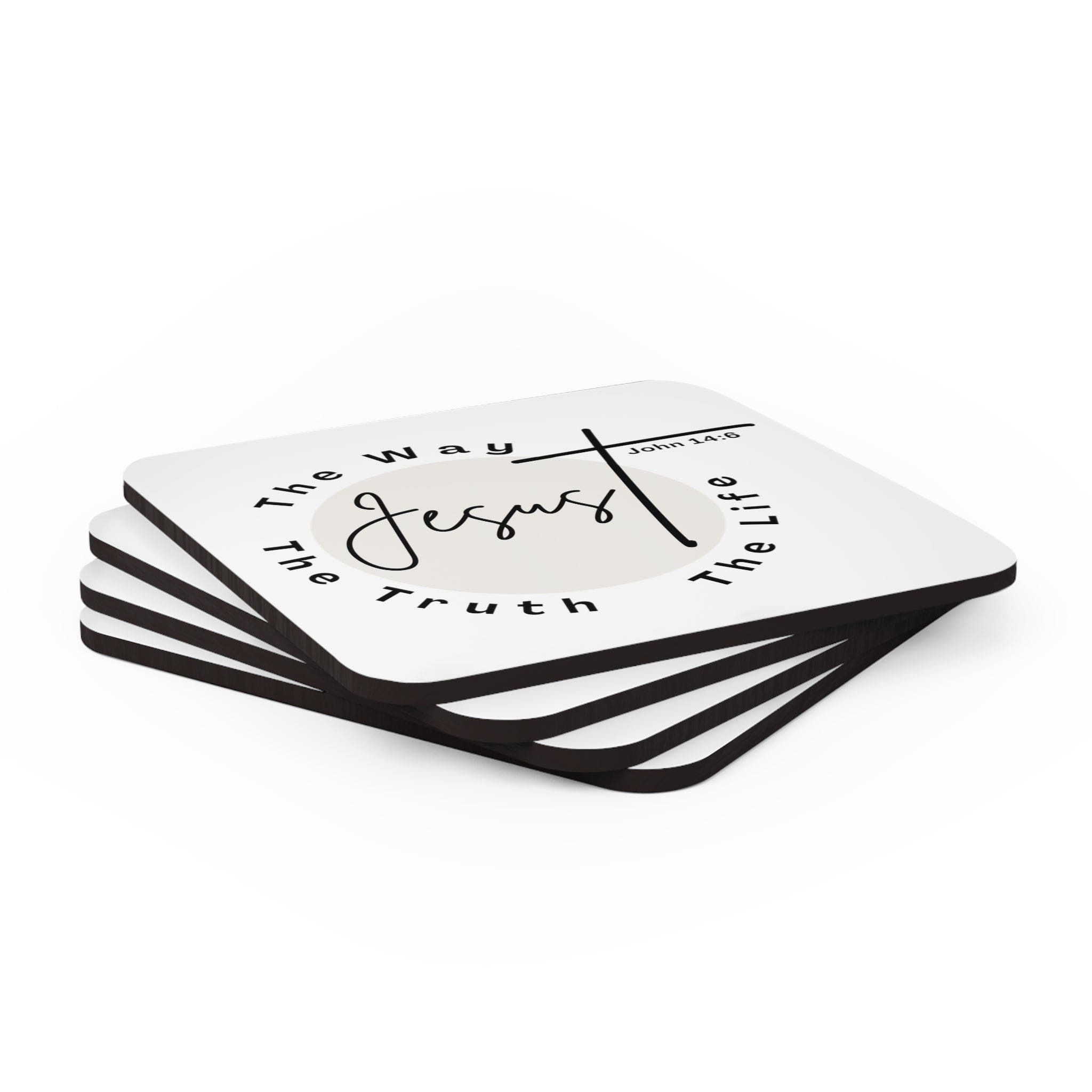Handcrafted Square Coaster Set of 4 - the Truth the Way the Life