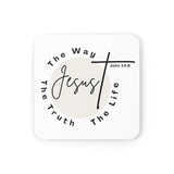Handcrafted Square Coaster Set of 4 - the Truth the Way the Life