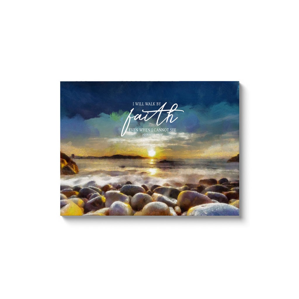 Peaceful Shore Scripture Wall Art Canvas