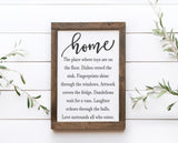 Home Description Wood Sign
